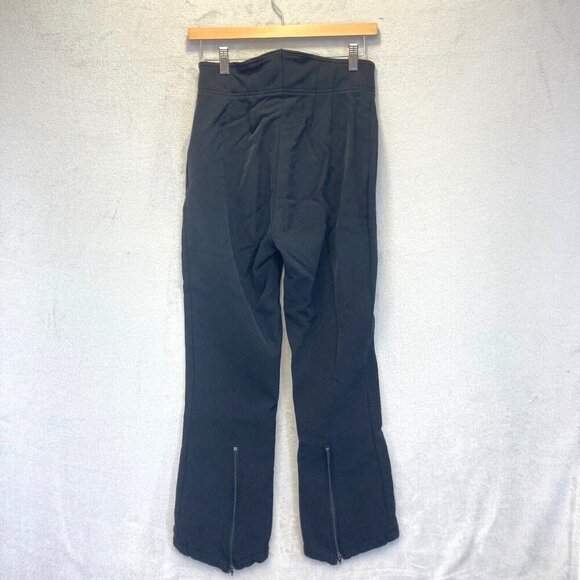 Vintage Nils Skiwear Snow Pants Womens Size 10 Stretch Ski Snow Black Zip Ankle - Picture 2 of 16